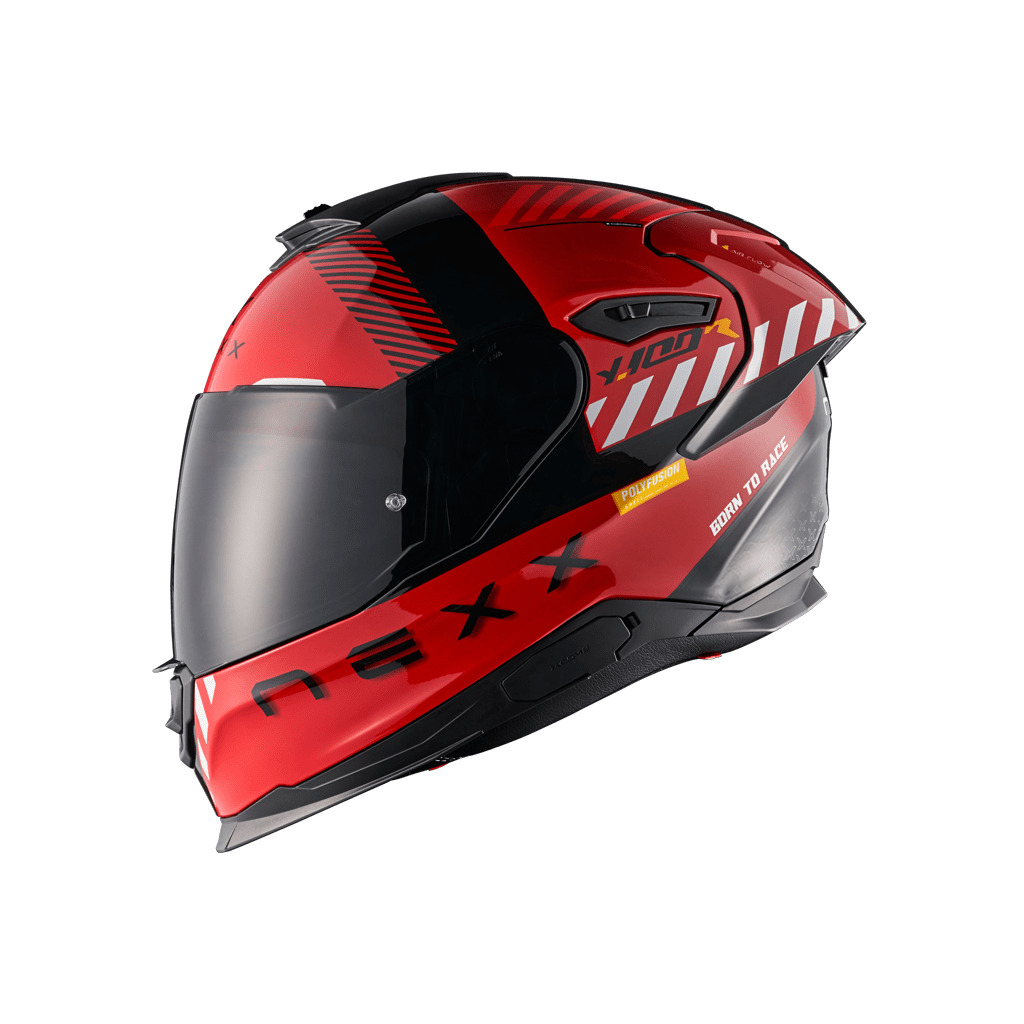 01YR101474073, Мотошлем интеграл, NEXX, Y.100R FADE RED.BLACK