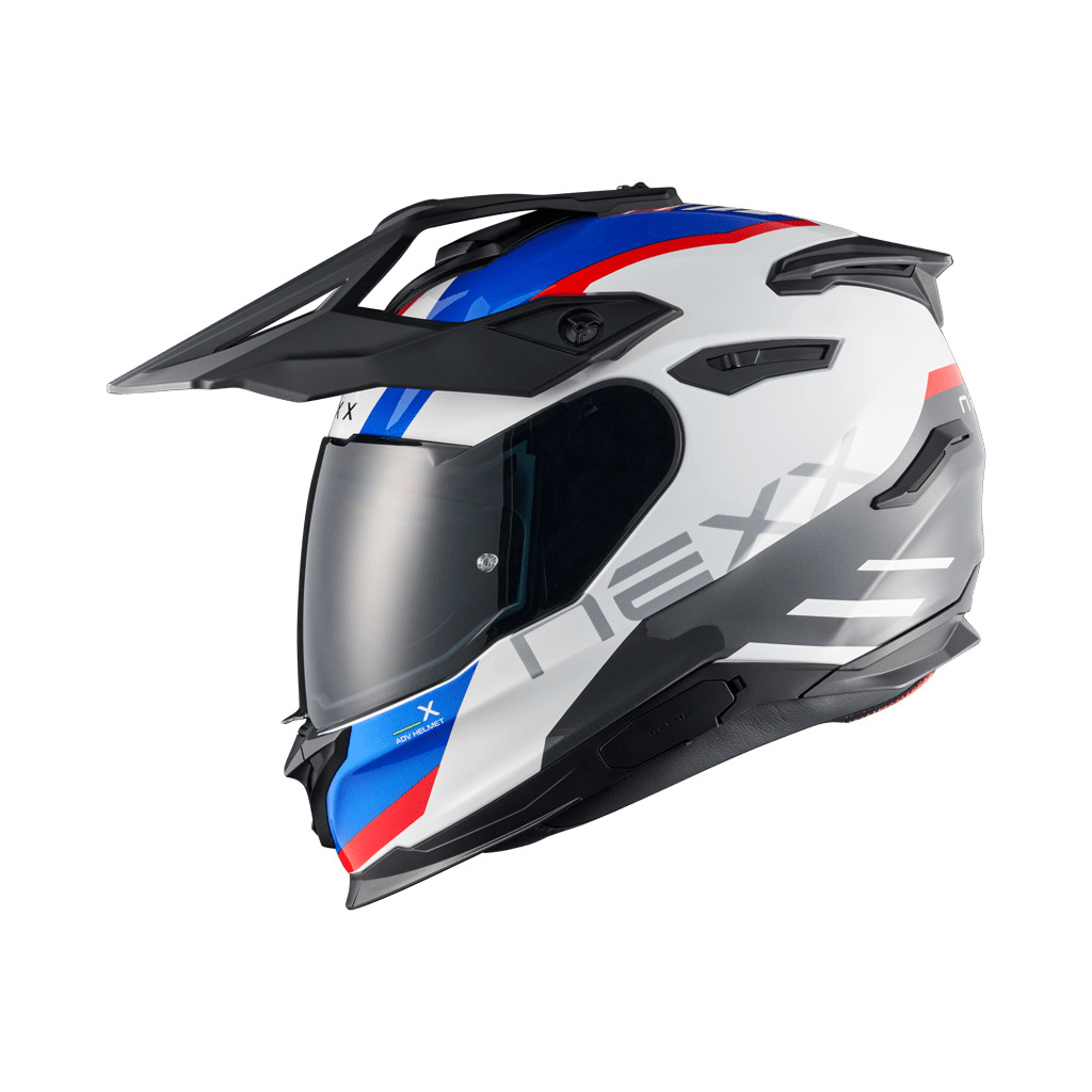 01YT100476149, Мотошлем интеграл, NEXX, Y.TRAVL QUEST WHITE BLUE RED