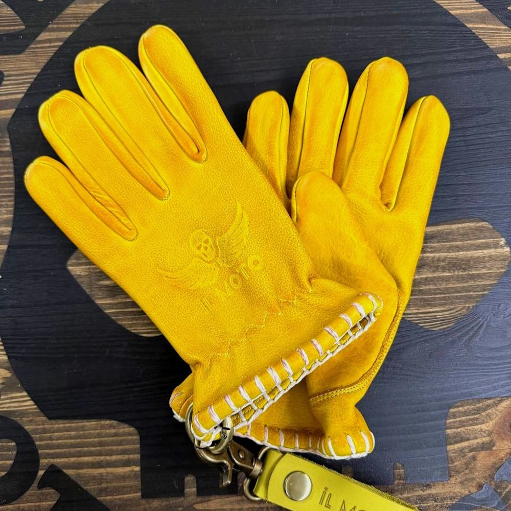 HMRA-19, Кожаные мотоперчатки, IL MOTO Hard Skin Желтые