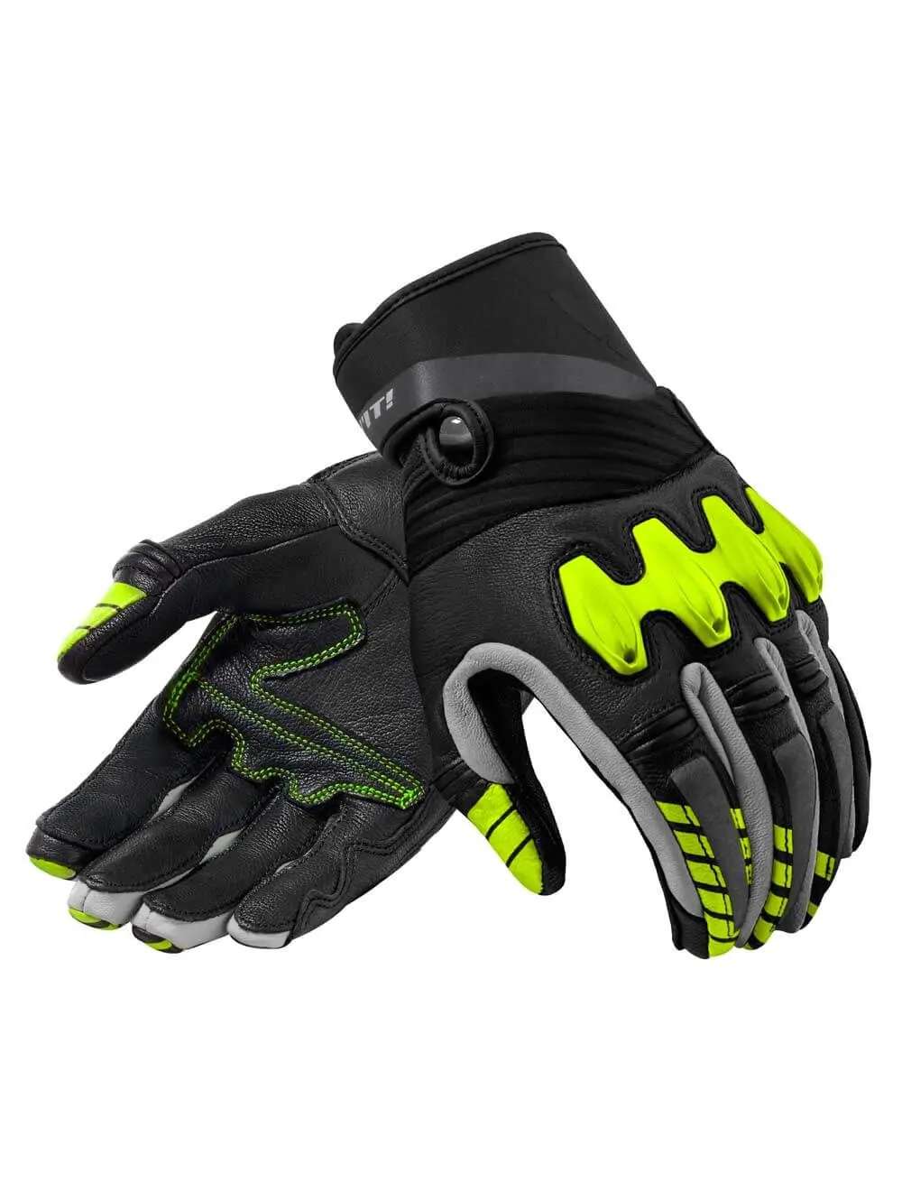 FGS184, Кожаные мотоперчатки, REVIT Energy Black Neon Yellow