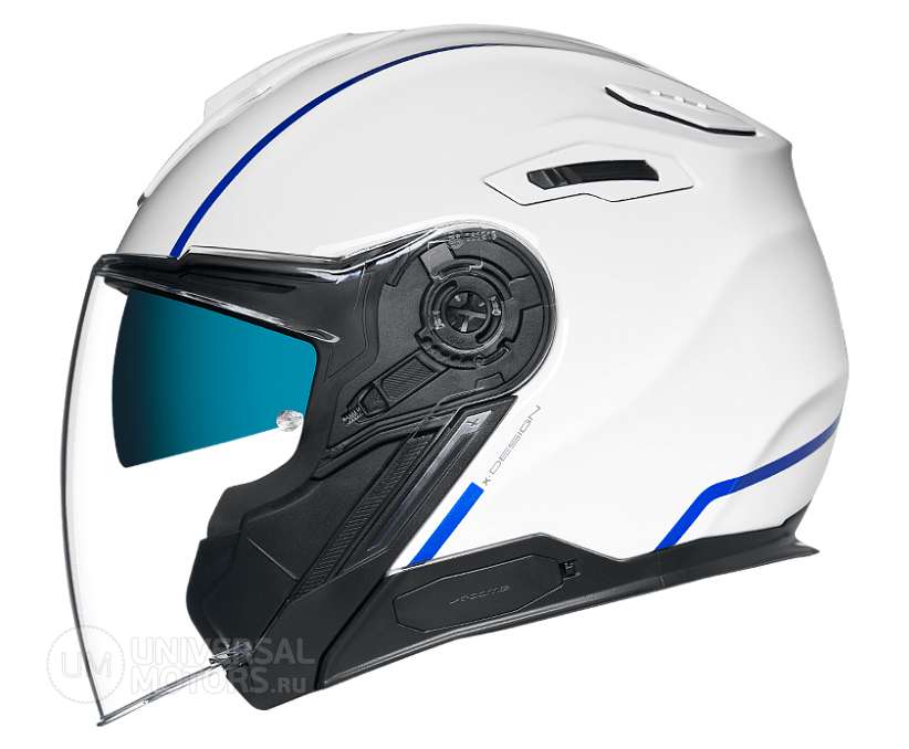 01XVB0032206000, Открытый мотошлем, NEXX, X.VILIBY SIGNATURE WHITE/BLUE