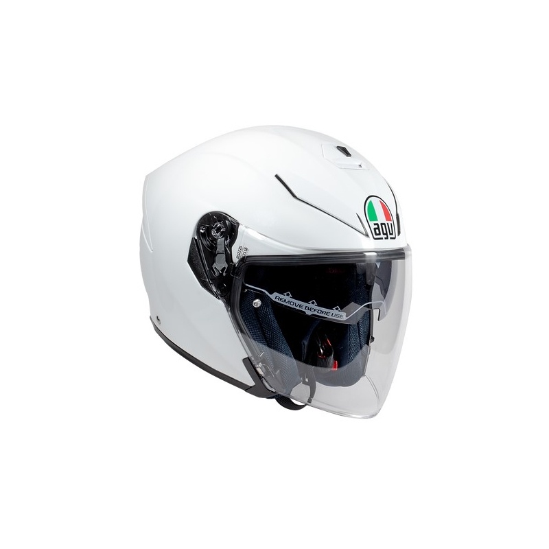 1131A4G0005, Открытый мотошлем, AGV, K-5 JET MONO PEARL WHITE