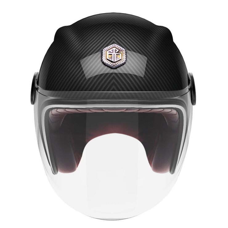Открытый мотошлем Guang Jet Carbon Glossy